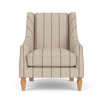 Armchair - Charcoal - Compton Stripe