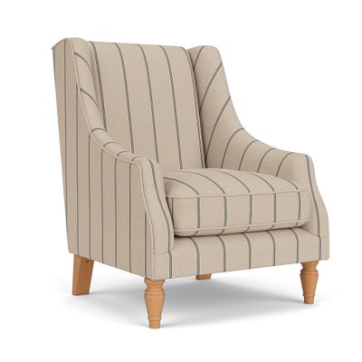 Armchair - Charcoal - Compton Stripe
