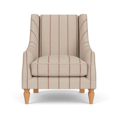 Armchair - Raspberry - Compton Stripe