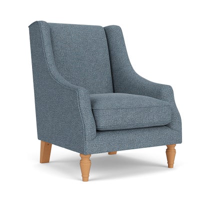 Armchair - Mid Blue - Aquaclean Oxford