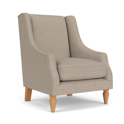 Armchair - Natural - Herringbone Weave