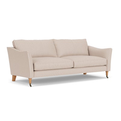 4 Seater Sofa - Flax - Kingham Stripe
