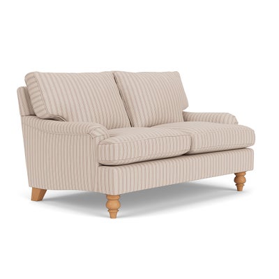 2 Seater Sofa - Flax - Kingham Stripe