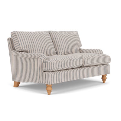 2 Seater Sofa - Indigo - Kingham Stripe
