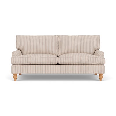 3 Seater Sofa - Flax - Kingham Stripe