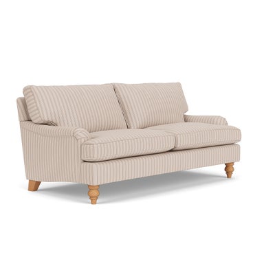 3 Seater Sofa - Flax - Kingham Stripe