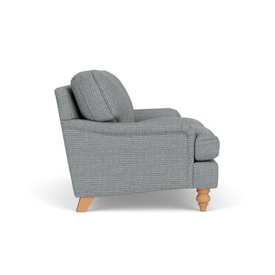 2 Seater - Navy - Herringbone Weave