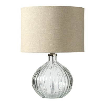 Freshbrook Glass Ribbed Table Lamp