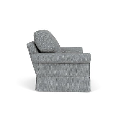 2 Seater - Navy - Herringbone Weave
