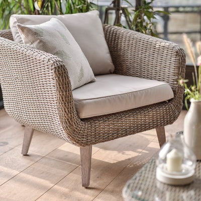 4 Piece Garden Lounge Set - Natural