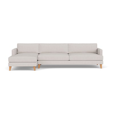 Chaise Extra Large Left Hand - Soft White - Luxury Italian Linen