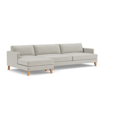 Chaise Extra Large Left Hand - Grey Mist - Eco Chenille