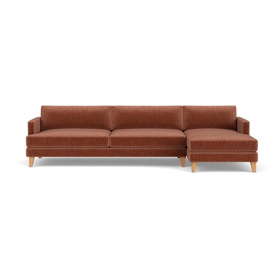Chaise Extra Large Right Hand - Cinnamon - Eco Chenille