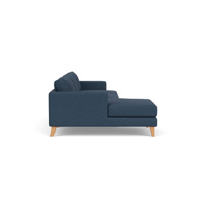 Chaise Large Left Hand - Indigo - House linen mix