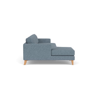 Chaise Large Left Hand - Mid Blue - Aquaclean Oxford