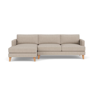 Chaise Large Left Hand - Natural - Luxury Italian Linen