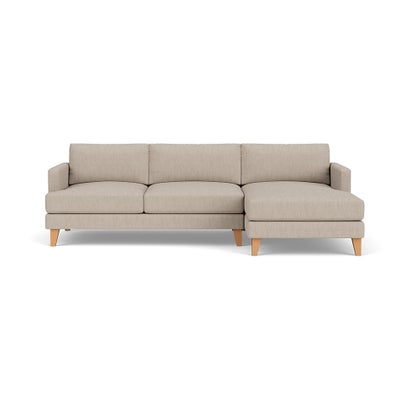 Chaise Large Right Hand - Natural - Luxury Italian Linen