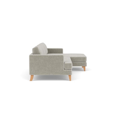 Chaise Large Right Hand - Grey Mist - Eco Chenille