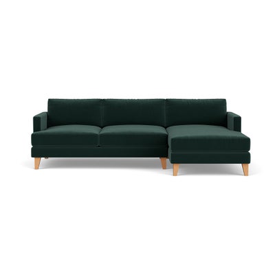 Chaise Large Right Hand - Lake - Matt Velvet