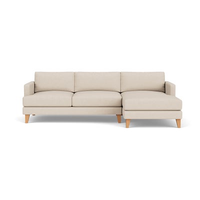 Chaise Large Right Hand - Lily White - House Linen Mix