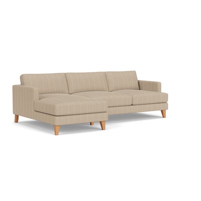 Chaise Large Left Hand - Natural - Compton Stripe