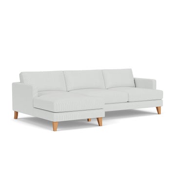 Chaise Large Left Hand - Duck Egg - Broadway Stripe