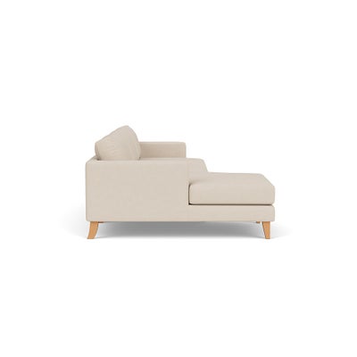 Chaise Large Left Hand - Lily White - House Linen Mix