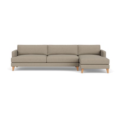 Chaise Extra Large Right Hand - Dove grey - House linen mix