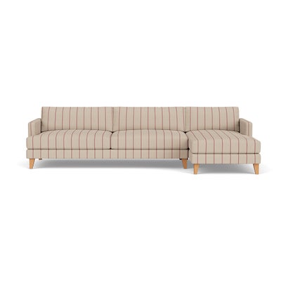Chaise Extra Large Right Hand - Raspberry - Compton Stripe