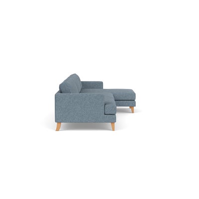 Chaise Extra Large Right Hand - Mid Blue - Aquaclean Oxford