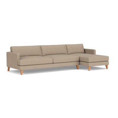 Chaise Extra Large Right Hand - Natural - House Linen Mix