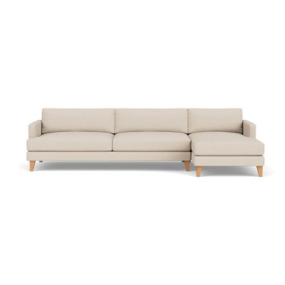 Chaise Extra Large Right Hand - Lily White - House Linen Mix