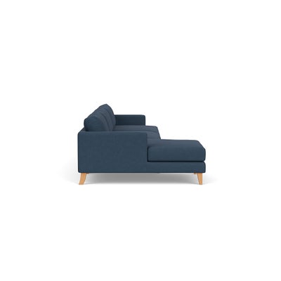 Chaise Extra Large Left Hand - Indigo - House linen mix