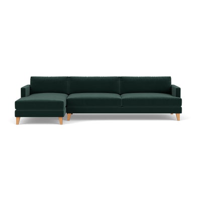 Chaise Extra Large Left Hand - Lake - Matt Velvet