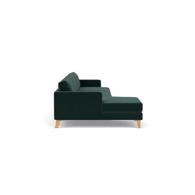 Chaise Extra Large Left Hand - Lake - Matt Velvet