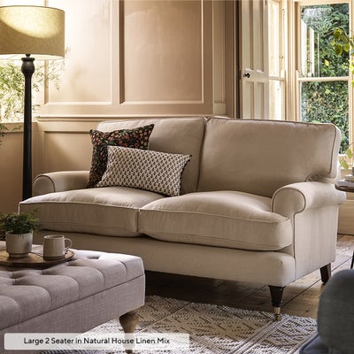 Large 2 Seater - Natural - House Linen Mix