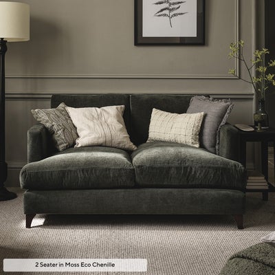 Large 2 Seater - Sky blue - House linen mix