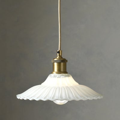 Mia Scalloped Glass Ceiling Pendant