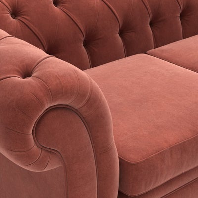 3 Seater - Brick - Matt Velvet