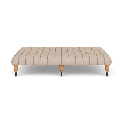Foot Stool - Raspberry - Compton Stripe