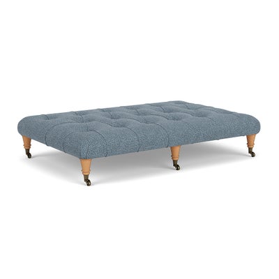 Foot Stool - Mid Blue - Aquaclean Oxford