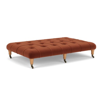 Foot Stool - Brick - Matt Velvet
