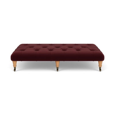 Foot Stool - Dark Rosehip - Matt Velvet