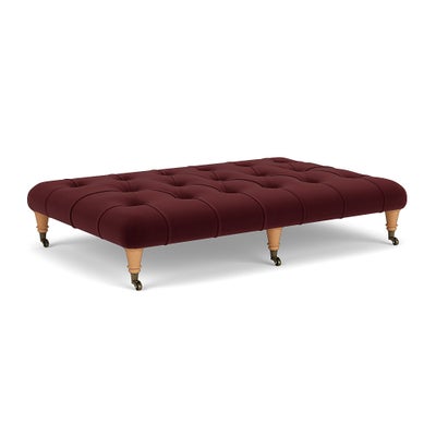 Foot Stool - Dark Rosehip - Matt Velvet