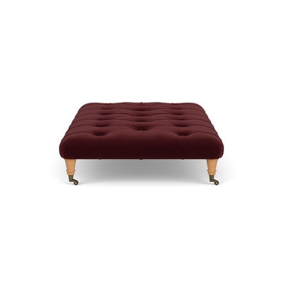 Foot Stool - Dark Rosehip - Matt Velvet