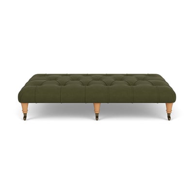 Foot Stool - Forest Green - House Linen Mix