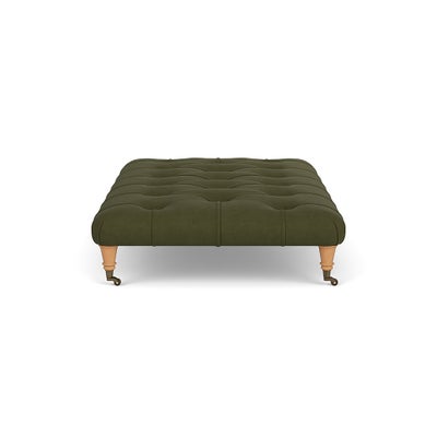Foot Stool - Forest Green - House Linen Mix