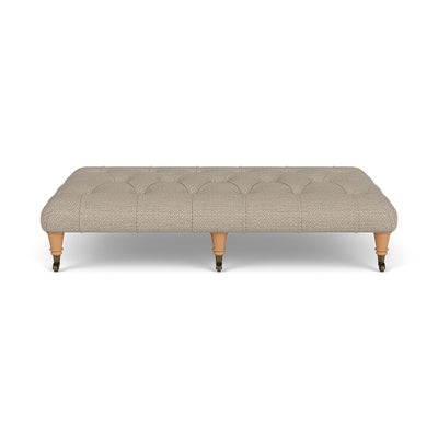 Foot Stool - Natural - Herringbone Weave