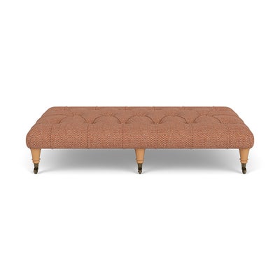 Foot Stool - Brick - Herringbone Weave