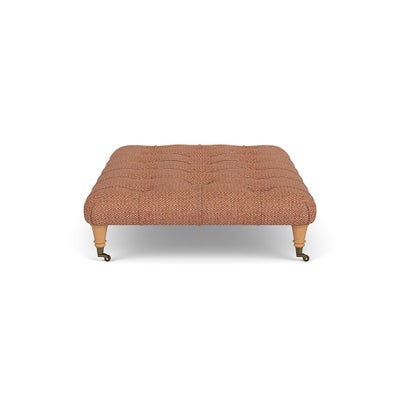 Foot Stool - Brick - Herringbone Weave